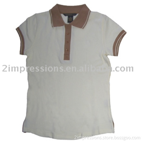 Women's t shirt, lady's polo shirt, pique polo shirt